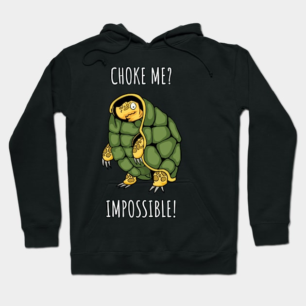 Jiu Jitsu Choke Me Turtle Brazilian BJJ MMA Hoodie by ChrisselDesigns